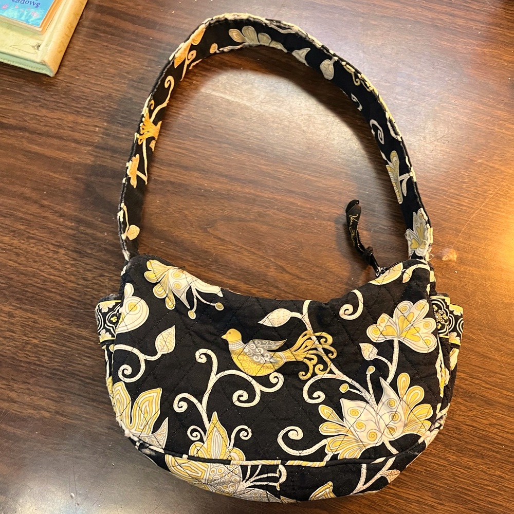 Vera Bradley Maggie Bag in “Yellow Bird” design.